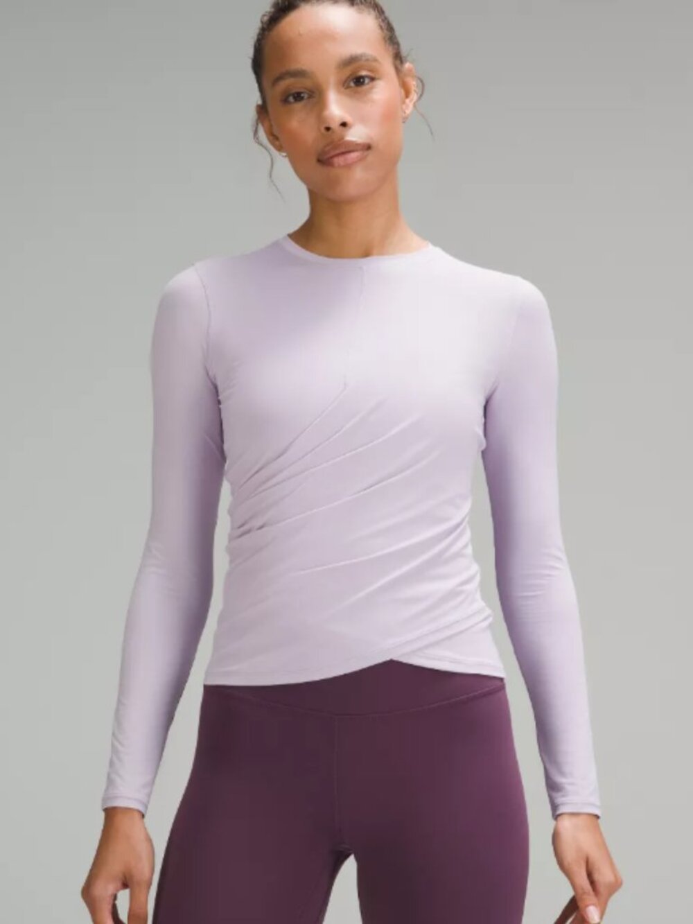 Lululemon Light SmoothCover Wrap-Front Top - White - Size 6